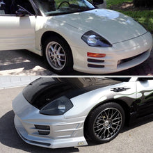 Ronnin - Fits 2000-2005 Mitsubishi Eclipse Headlights Assembly Factory Direct Replacement Pair | Black