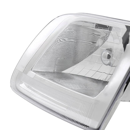 Ronnin - Fits 1997-2003 Ford F150 Expedition Headlights Factory Replacement Assembly Pair | Chrome