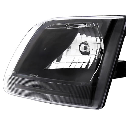 Ronnin - Fits 1997-2003 Ford F150 Expedition Headlights Factory Replacement Assembly Pair | Black