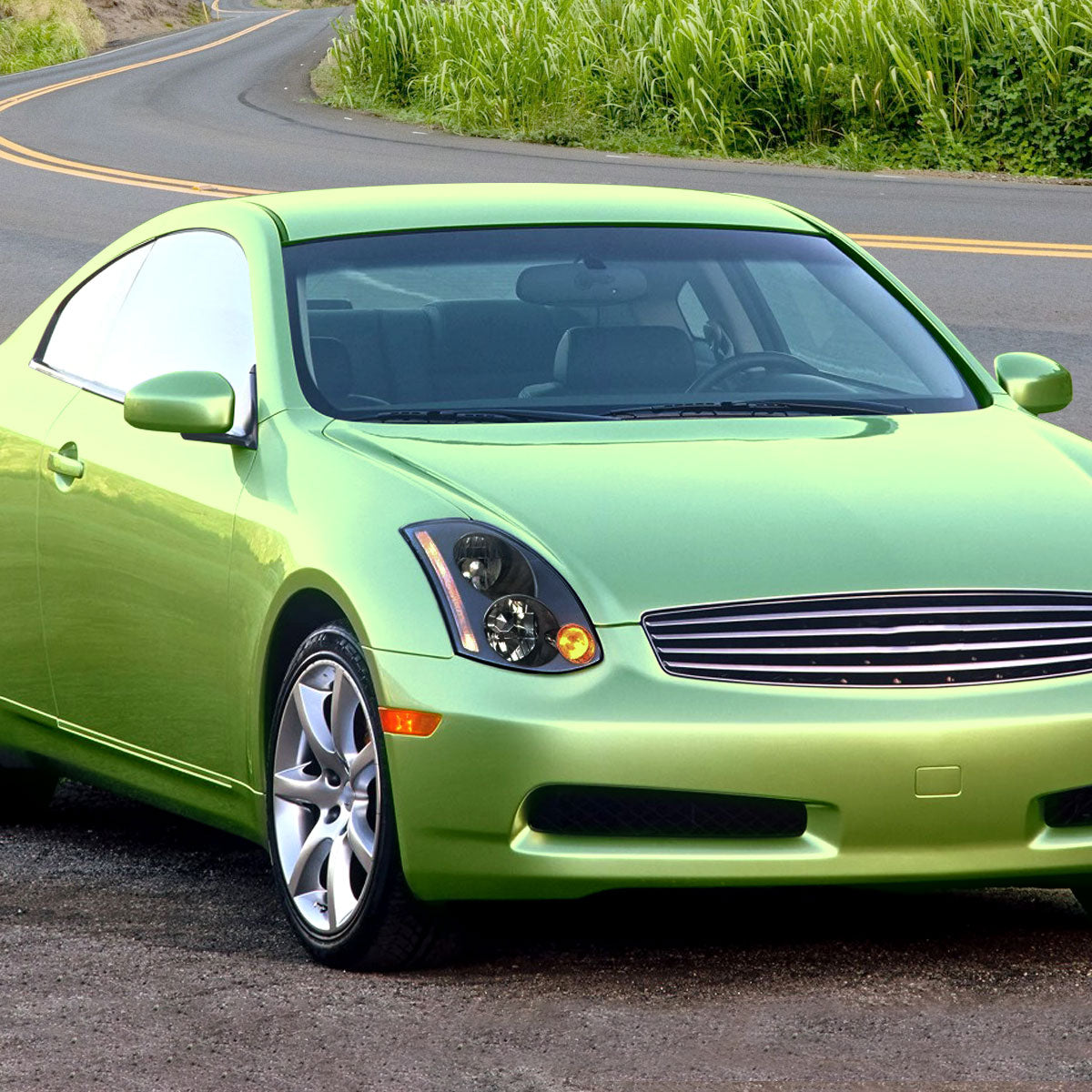 Ronnin - Fits 2003-2005 Infiniti G35 2Dr Coupe Xenon HID Factory Replacement Headlights Assembly Pair | Smoke