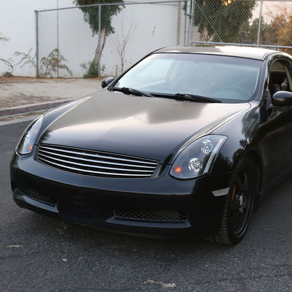 Ronnin - Fits 2003-2005 Infiniti G35 2Dr Coupe Xenon HID Factory Replacement Headlights Assembly Pair | Black