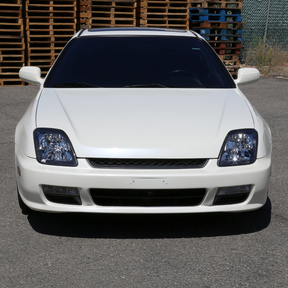 Ronnin - Conjunto de faros delanteros de repuesto para Honda Prelude 1997-2001 | Par | Negro