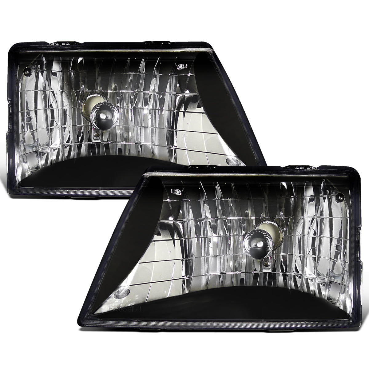 Ronnin - Fits 1998-2000 Ford Ranger Halogen Headlights Pair | Black