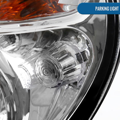 Ronnin - Fits 2002-2003 Subaru Impreza Factory Replacement Halogen Headlights Assembly Pair | Chrome