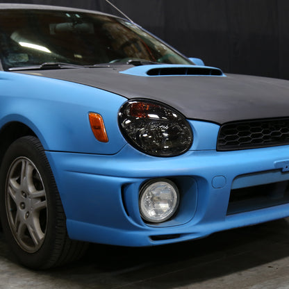 Ronnin - Fits 2002-2003 Subaru Impreza Factory Replacement Halogen Headlights Assembly Pair | Smoke