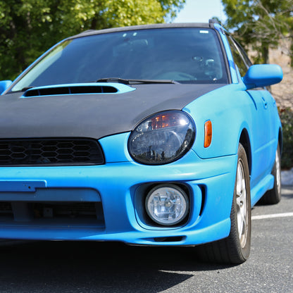 Ronnin - Fits 2002-2003 Subaru Impreza Factory Replacement Halogen Headlights Assembly Pair | Smoke