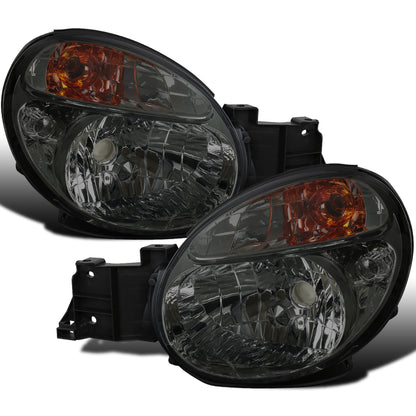 Ronnin - Fits 2002-2003 Subaru Impreza Factory Replacement Halogen Headlights Assembly Pair | Smoke