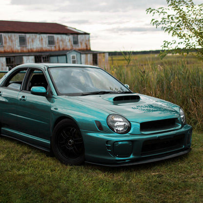 Ronnin - Fits 2002-2003 Subaru Impreza Factory Replacement Halogen Headlights Assembly Pair | Black