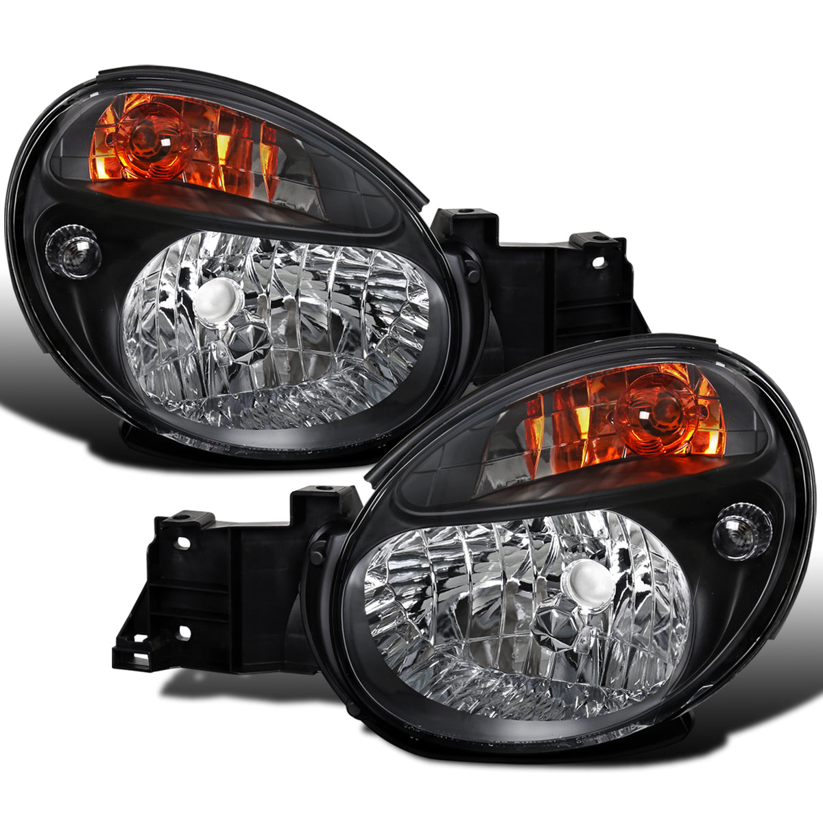 Ronnin - Fits 2002-2003 Subaru Impreza Factory Replacement Halogen Headlights Assembly Pair | Black