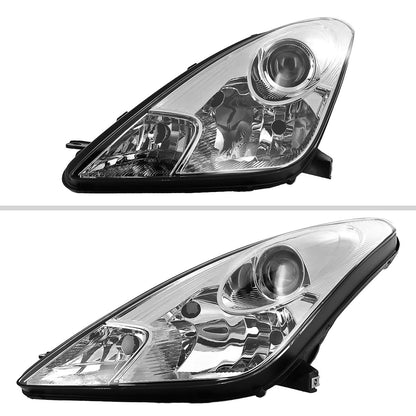 Ronnin - Fits 2000-2005 Toyota Celica GT GTS Projector Headlights Assembly OE Replacement Pair | Chrome