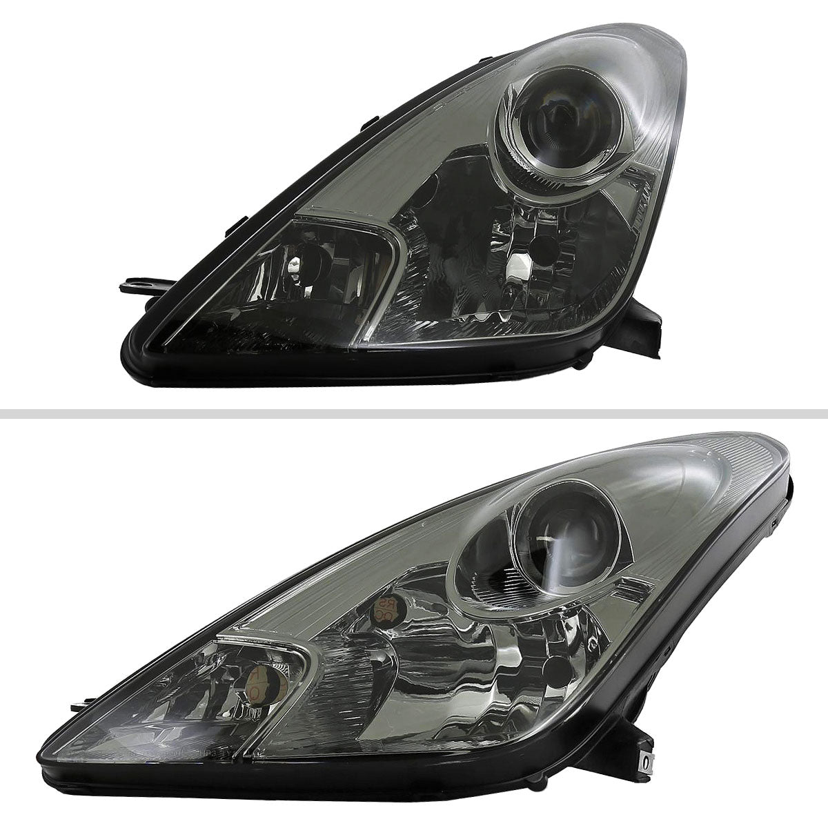 Ronnin - Fits 2000-2005 Toyota Celica GT GTS Projector Headlights Assembly OE Replacement Pair | Smoke