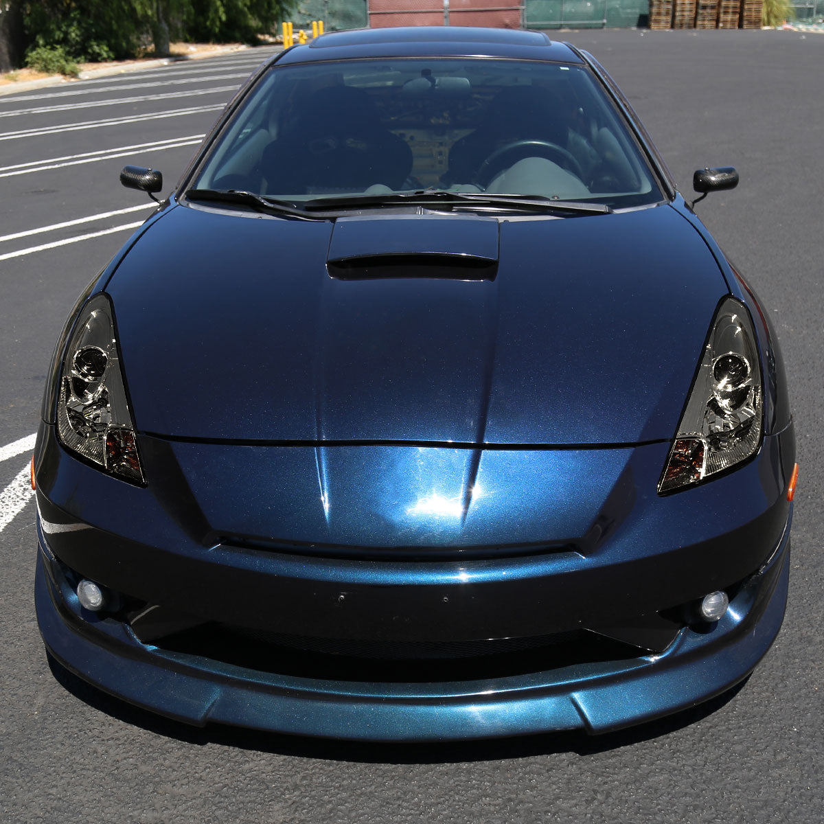 Ronnin - Fits 2000-2005 Toyota Celica GT GTS Projector Headlights Assembly OE Replacement Pair | Smoke