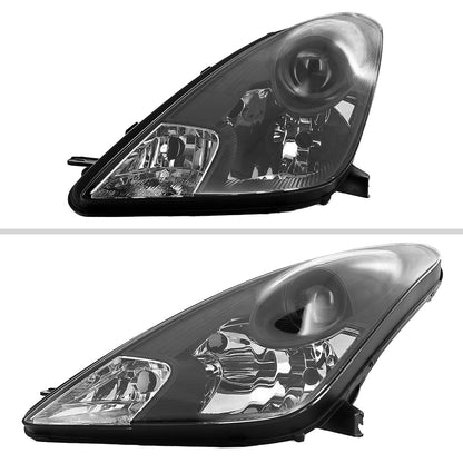 Ronnin - Fits 2000-2005 Toyota Celica GT GTS Projector Headlights Assembly OE Replacement Pair | Black