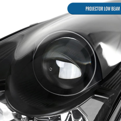 Ronnin - Fits 2000-2005 Toyota Celica GT GTS Projector Headlights Assembly OE Replacement Pair | Black