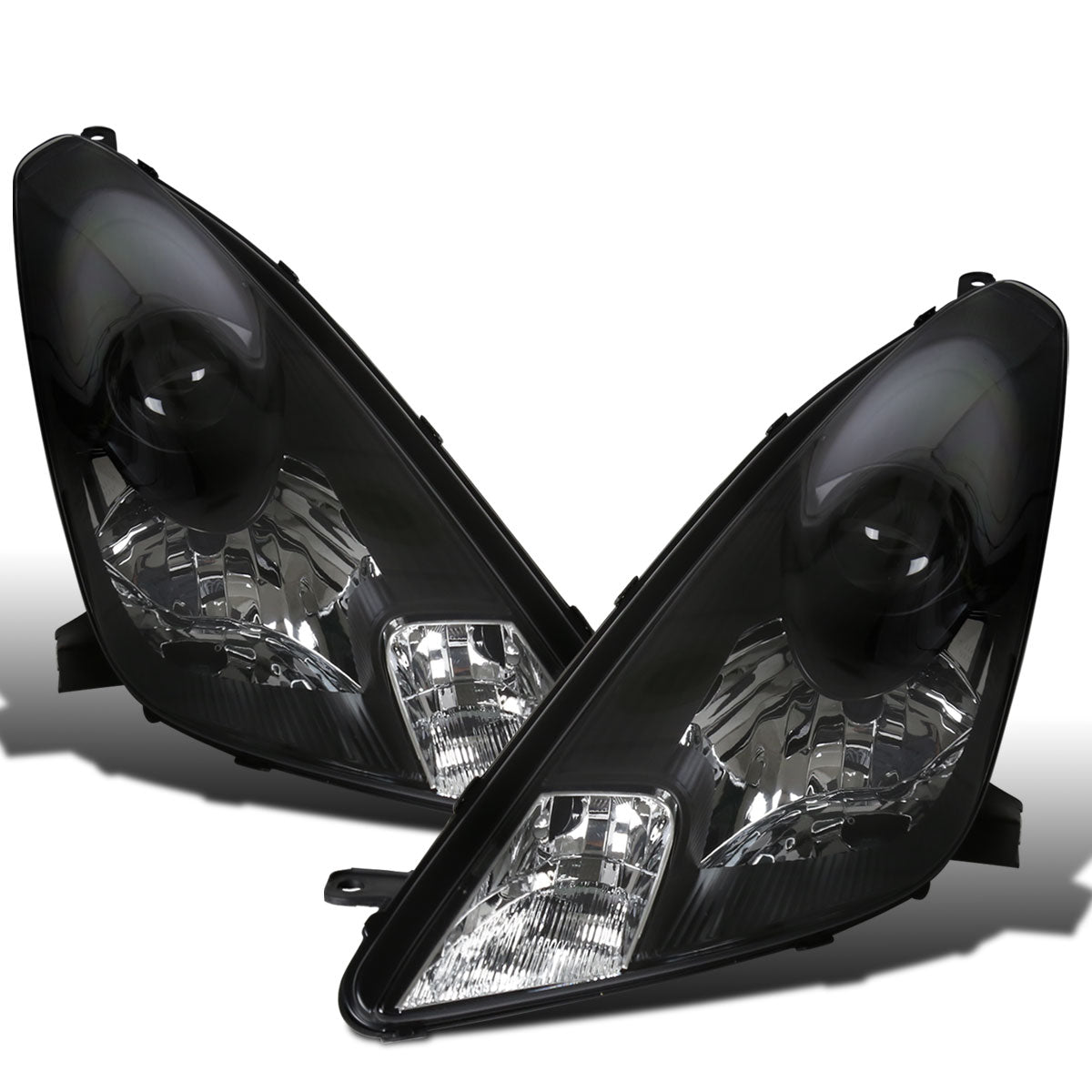 Ronnin - Fits 2000-2005 Toyota Celica GT GTS Projector Headlights Assembly OE Replacement Pair | Black