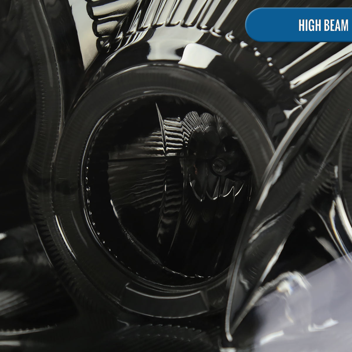 Ronnin - Fits 2000-2005 Mitsubishi Eclipse Upgraded LED Dual Halo Rims Running Lights Projector Headlights Assembly Pair | Smoke