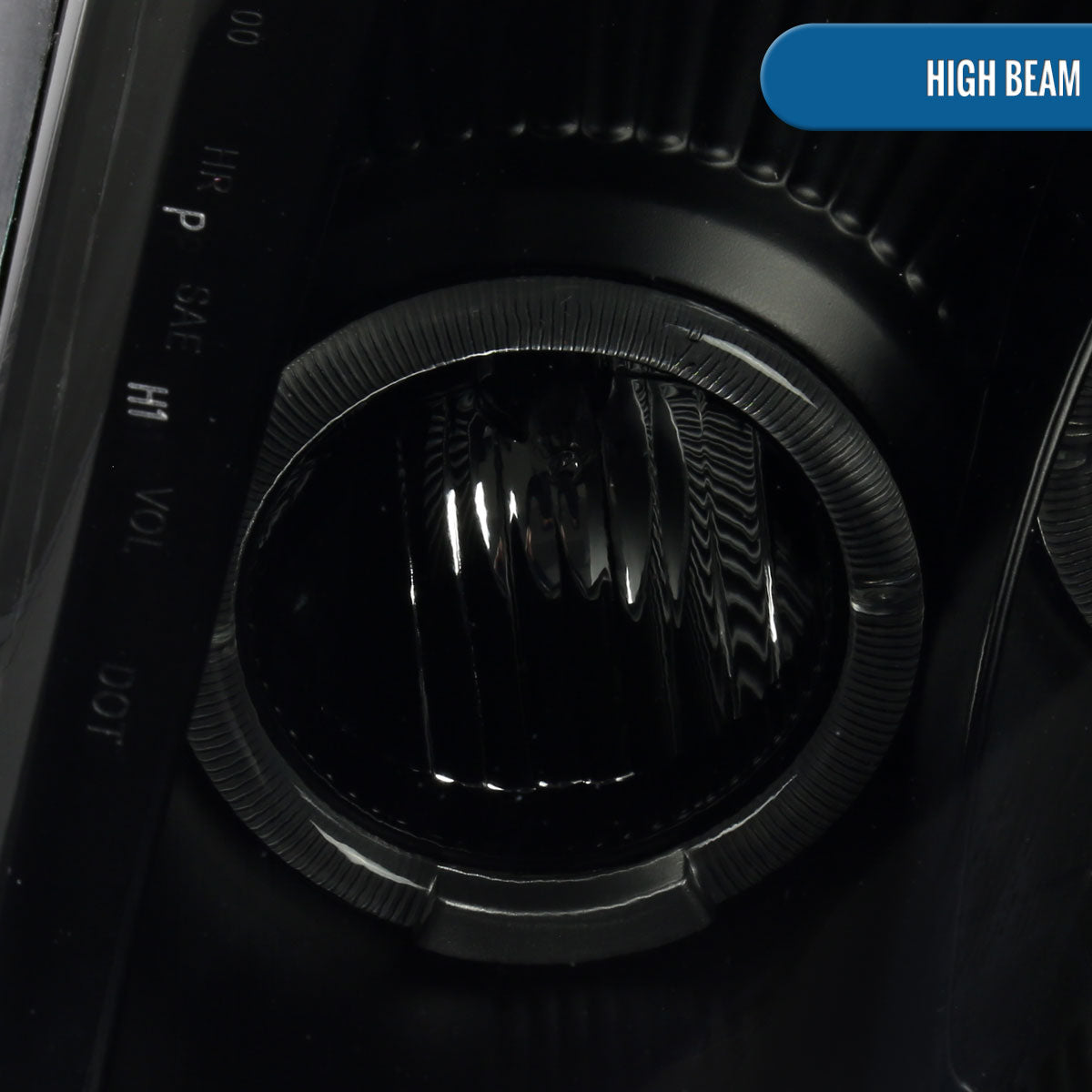 Ronnin - Fits 2000-2005 Mitsubishi Eclipse Upgraded LED Dual Halo Rims Running Lights Projector Headlights Assembly Pair | Black Smoke