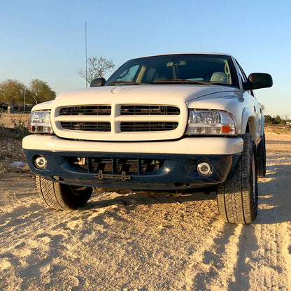 Ronnin - Fits 1997-2004 Dodge Dakota 1998-2003 Durango Replacement Headlights Assembly Pair | Chrome