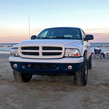 Ronnin - Fits 1997-2004 Dodge Dakota 1998-2003 Durango Replacement Headlights Assembly Pair | Chrome