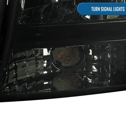 Ronnin - Fits 1997-2004 Dodge Dakota 1998-2003 Durango Replacement Headlights Assembly Pair | Smoke