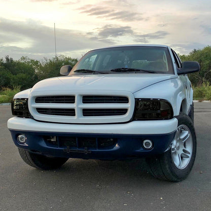 Ronnin - Fits 1997-2004 Dodge Dakota 1998-2003 Durango Replacement Headlights Assembly Pair | Smoke