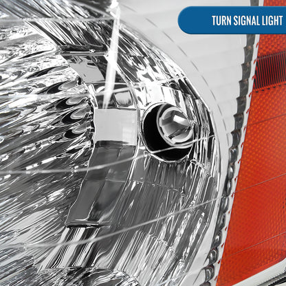 Ronnin - Fits 2005-2009 Chevy Equinox Factory Replacement Headlights Assembly Pair | Chrome