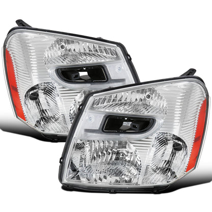 Ronnin - Fits 2005-2009 Chevy Equinox Factory Replacement Headlights Assembly Pair | Chrome