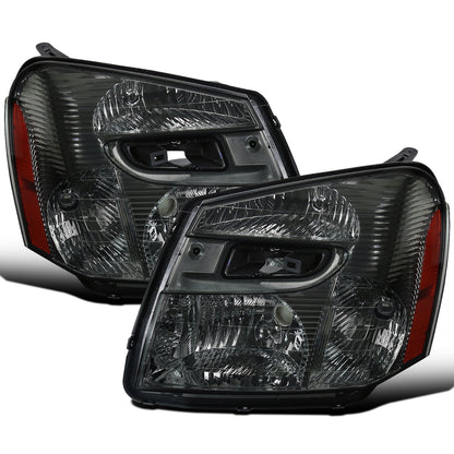 Ronnin - Fits 2005-2009 Chevy Equinox Factory Replacement Headlights Assembly Pair | Smoke