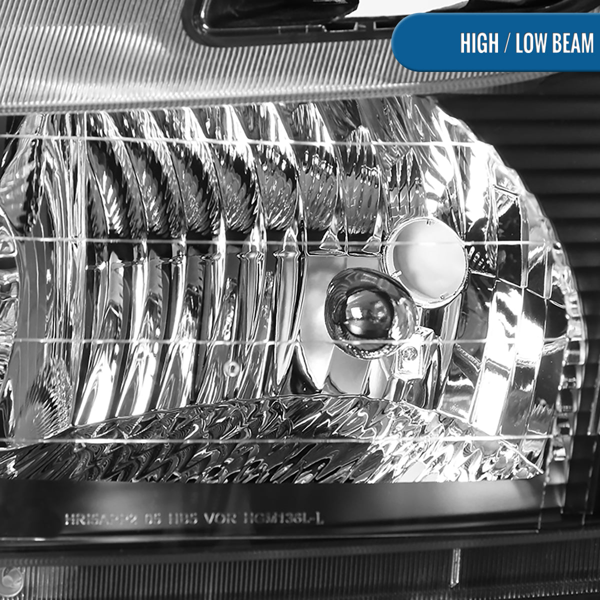 Ronnin - Fits 2005-2009 Chevy Equinox Factory Replacement Headlights Assembly Pair | Black