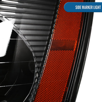 Ronnin - Fits 2005-2009 Chevy Equinox Factory Replacement Headlights Assembly Pair | Black