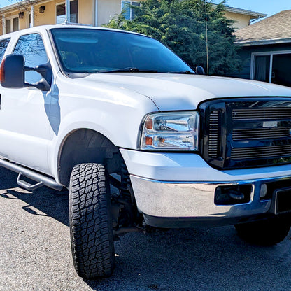 Ronnin - Fits 2005-2007 Ford F250 F350 F450 F550 2005 US Excursion Factory Replacement Headlights Assembly Pair | Chrome