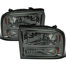 Ronnin - Fits 2005-2007 Ford F250 F350 F450 F550 2005 US Excursion Factory Replacement Headlights Assembly Pair | Smoke
