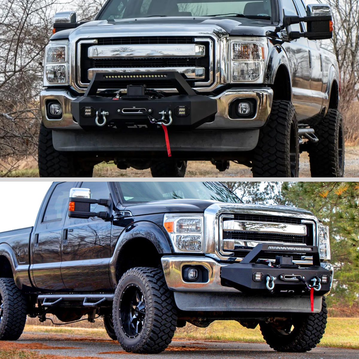 Ronnin - Fits 2011-2016 Ford F250 F350 F450 F550 Super Duty Factory Replacement Headlights Assembly Pair | Chrome