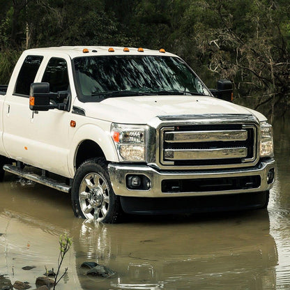 Ronnin - Fits 2011-2016 Ford F250 F350 F450 F550 Super Duty Factory Replacement Headlights Assembly Pair | Chrome