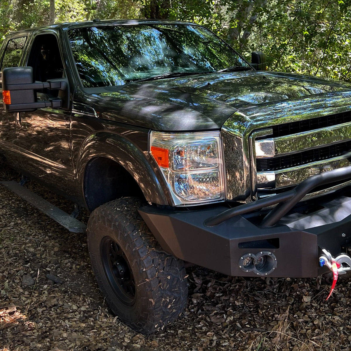 Ronnin - Fits 2011-2016 Ford F250 F350 F450 F550 Super Duty Factory Replacement Headlights Assembly Pair | Chrome