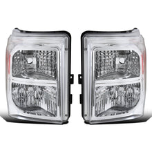 Ronnin - Fits 2011-2016 Ford F250 F350 F450 F550 Super Duty Factory Replacement Headlights Assembly Pair | Chrome