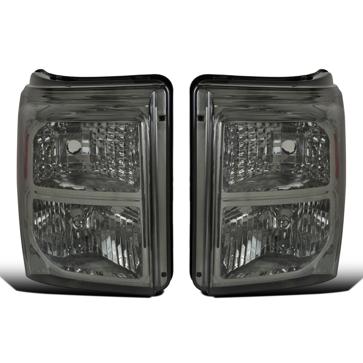Ronnin - Fits 2011-2016 Ford F250 F350 F450 F550 Super Duty Factory Replacement Headlights Assembly Pair | Smoke