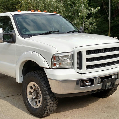 Ronnin - Fits 1999-2004 Ford F250 F350 F450 F550 Super Duty 2000-2004 US Excursion All-in-One Factory Replacement Headlights Assembly Pair | Chrome