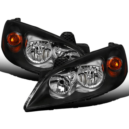 Ronnin - Fits 2005-2010 Pontiac G6 Factory Replacement Headlights Assembly Pair | Black