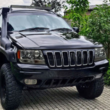 Ronnin - Fits 1999-2004 Jeep Grand Cherokee Factory Replacement Headlights Clear Turn Signal Lens Assembly Pair | Smoke