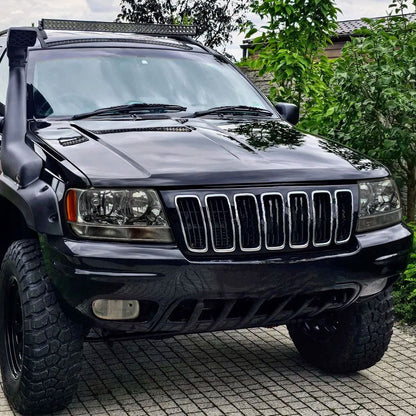 Ronnin - Fits 1999-2004 Jeep Grand Cherokee Factory Replacement Headlights Clear Turn Signal Lens Assembly Pair | Smoke