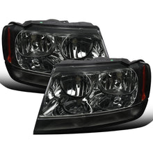 Ronnin - Fits 1999-2004 Jeep Grand Cherokee Factory Replacement Headlights Clear Turn Signal Lens Assembly Pair | Smoke