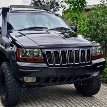 Ronnin - Fits 1999-2004 Jeep Grand Cherokee Factory Replacement Headlights Amber Turn Signals Lens Assembly Pair | Smoke