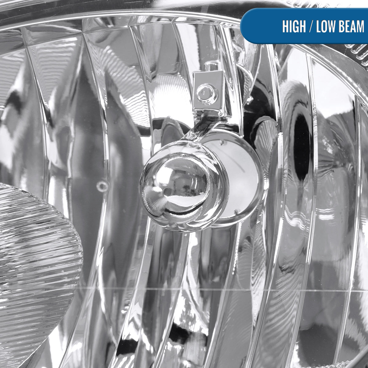 Ronnin - Fits 2003-2005 Dodge Neon Factory Replacement Headlights Assembly Pair | Chrome