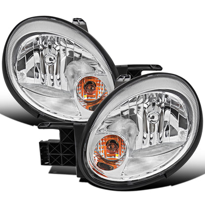 Ronnin - Fits 2003-2005 Dodge Neon Factory Replacement Headlights Assembly Pair | Chrome