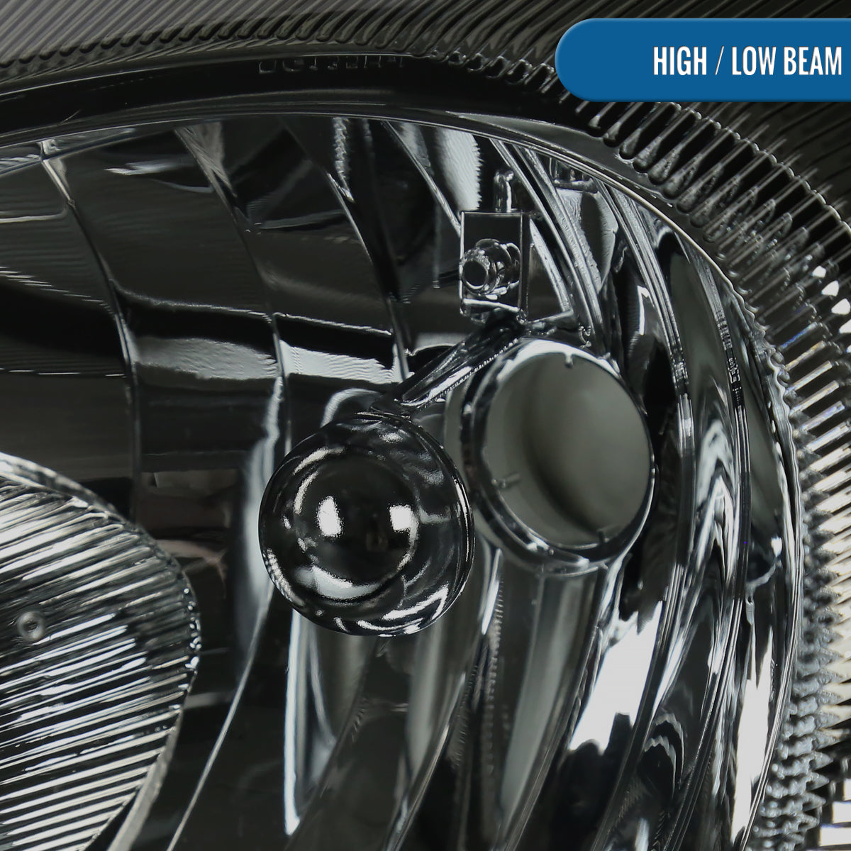 Ronnin - Fits 2003-2005 Dodge Neon Factory Replacement Headlights Assembly Pair | Smoke