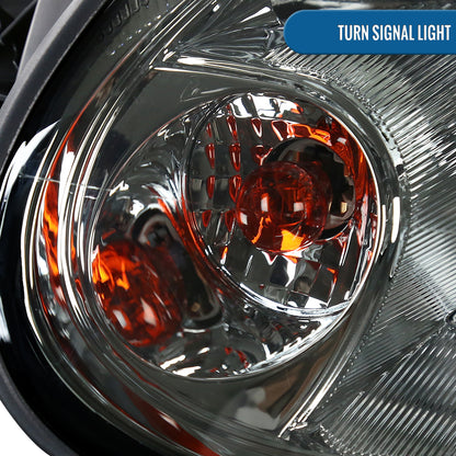 Ronnin - Fits 2003-2005 Dodge Neon Factory Replacement Headlights Assembly Pair | Smoke