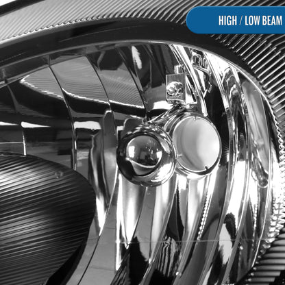 Ronnin - Fits 2003-2005 Dodge Neon Factory Replacement Headlights Assembly Pair | Black