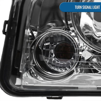 Ronnin - Fits 2006-2010 Dodge Charger Factory Replacement Halogen Headlights Assembly Pair | Chrome