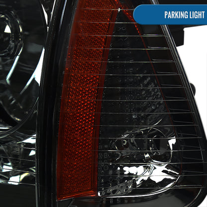 Ronnin - Fits 2006-2010 Dodge Charger Factory Replacement Halogen Headlights Assembly Pair | Smoke